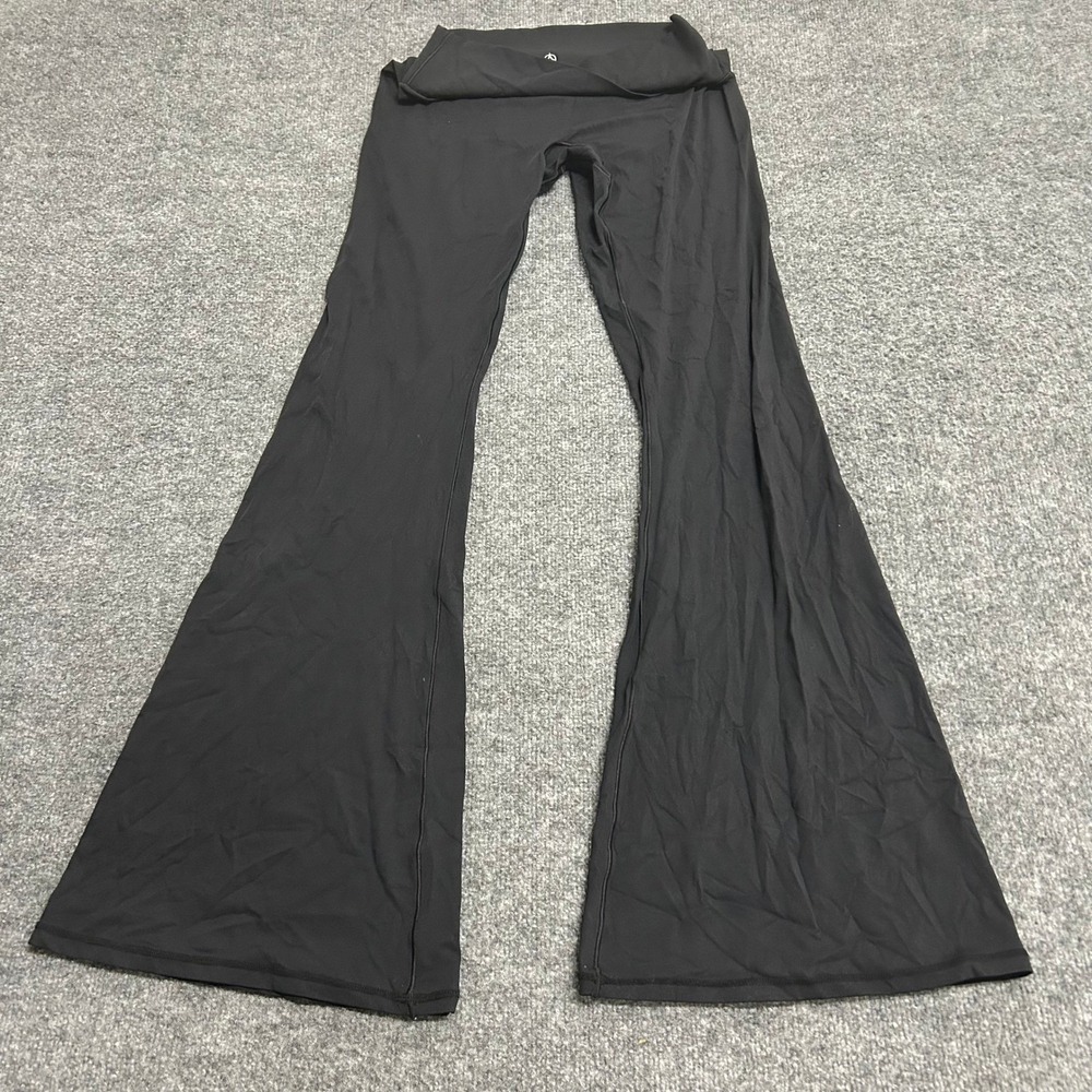 Sunzel Flare Leggings Womens Size L Black Crossover High Waist Yoga Pants Active
